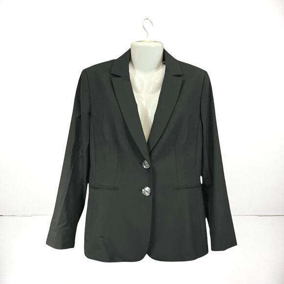 Antonio Melani Women's Black Two-Button Career Chic Front Blazer Lined | Size 14 - Picture 1 of 9
